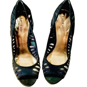 Prelove Bebe Cut Out Peep Toe Heels Shoes